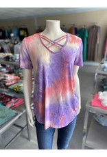 Pink/Purpl Tie Dye Top