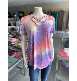 Pink/Purpl Tie Dye Top