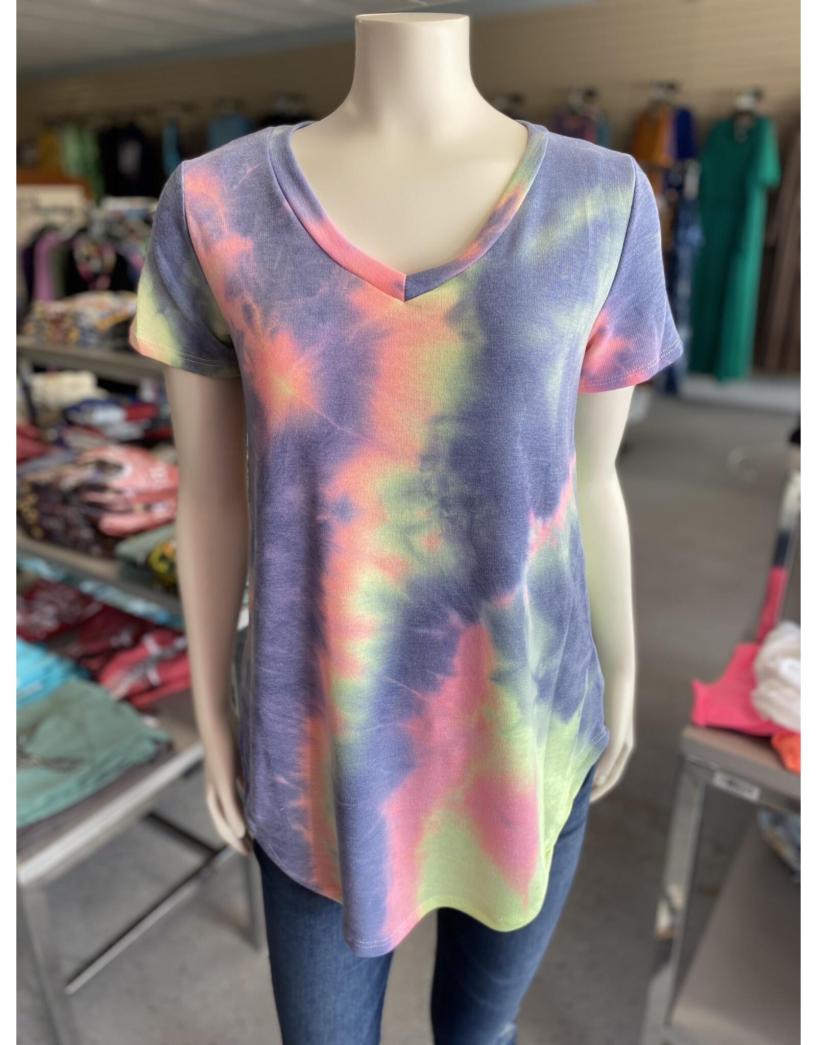 Tie Dye Vneck Top