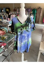 Blue & Green Tie Dye Top