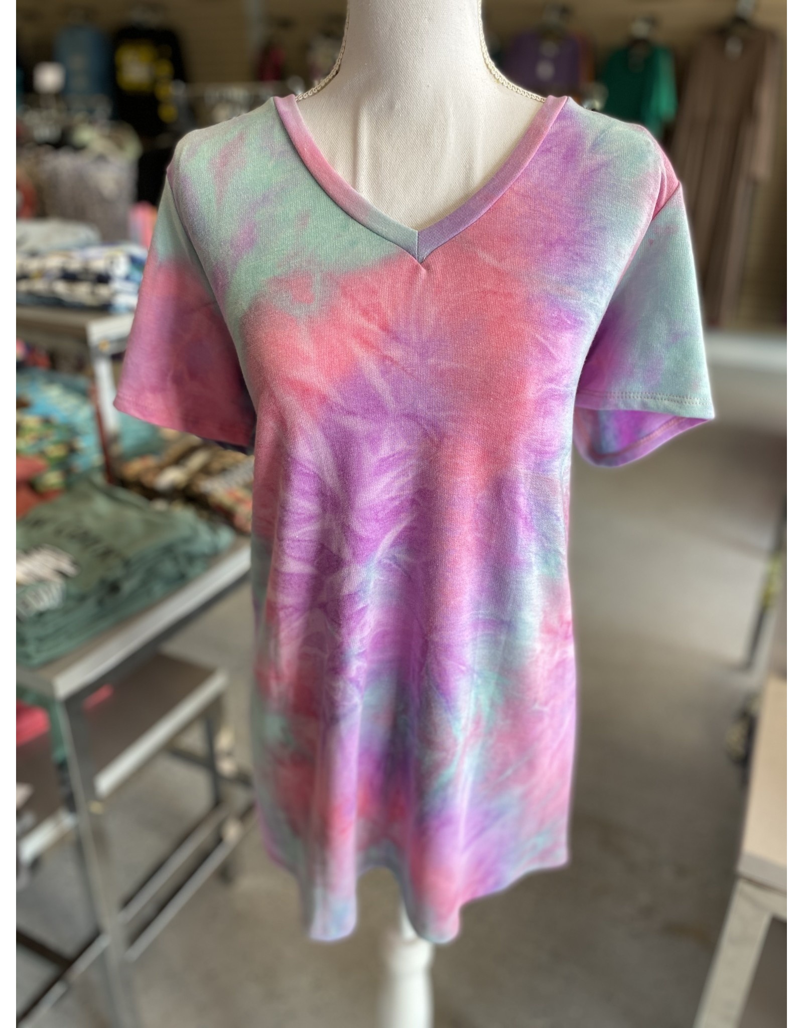 Pink/Purple Tie Dye Top