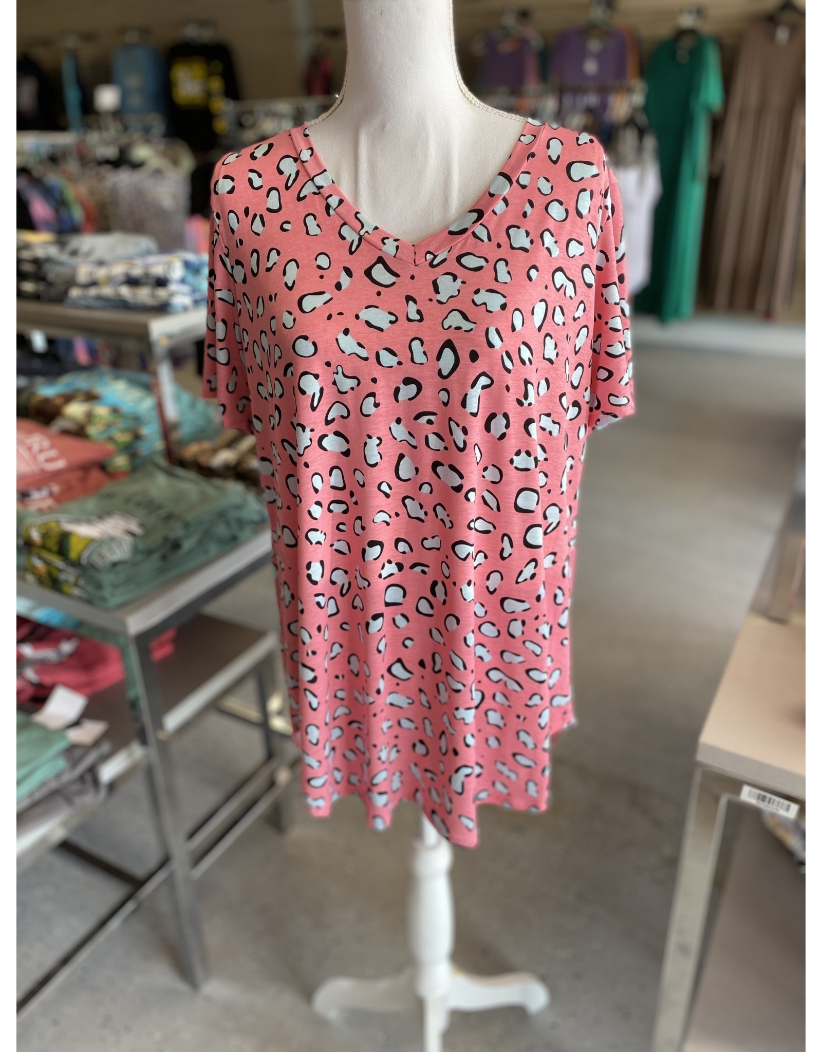 Small print leopard pink