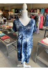 Navy Tie-Dye Dress