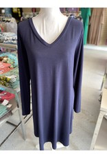 Long Sleeve Navy Dress
