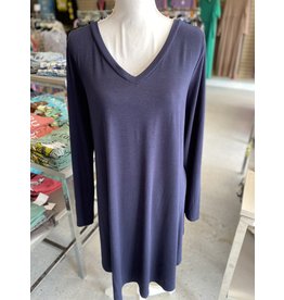 Long Sleeve Navy Dress