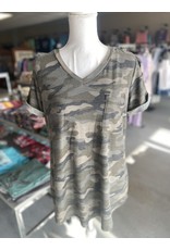 Camo v-neck olive