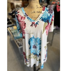 Cream Floral Top