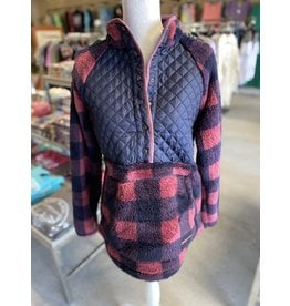 Simply Southern Simply Southern Quilted Buffalo Plaid Pullover