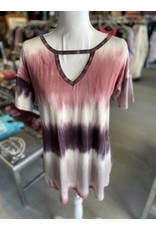 Mauve Tie Dye Top