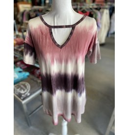 Mauve Tie Dye Top