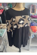 Black & Mocha Leopard Top