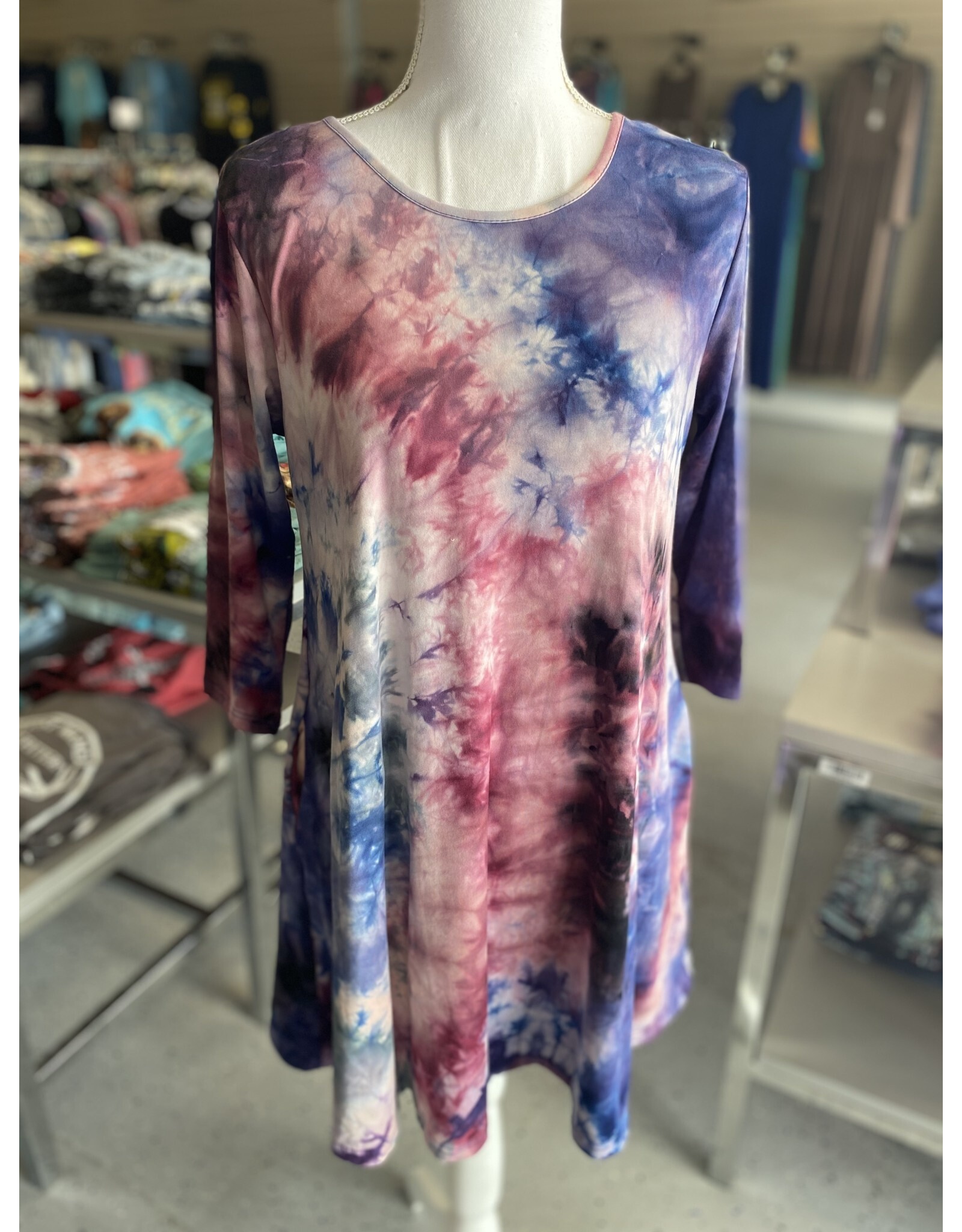 Purple Tie Dye Dress