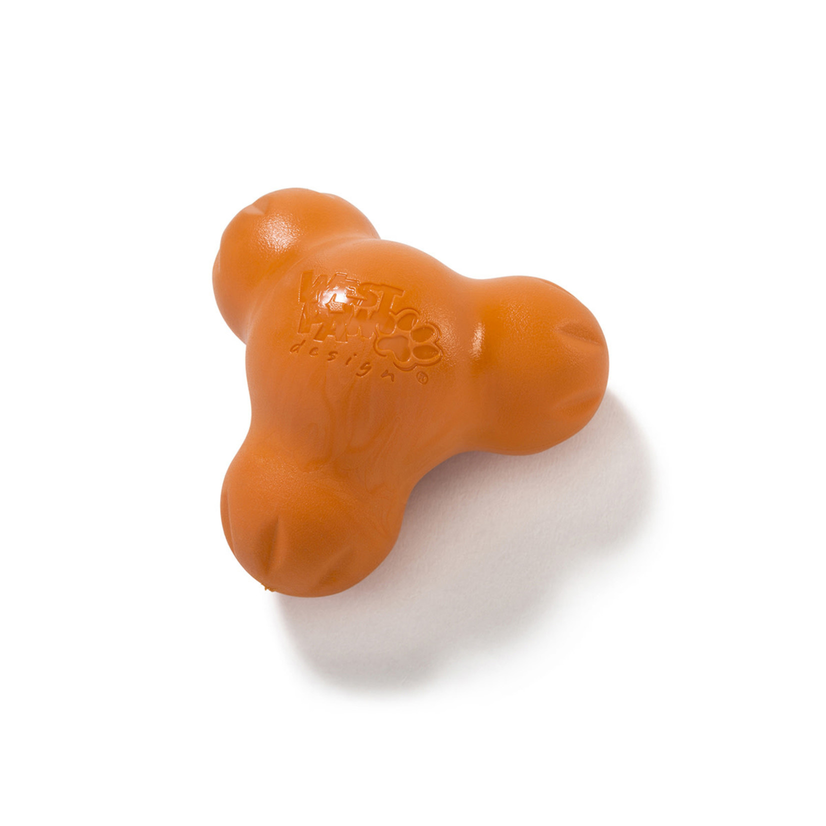 West Paw Tux Small 4" - orange dog toy