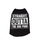 Dog T-shirt Straight Outta The Dog Park Black