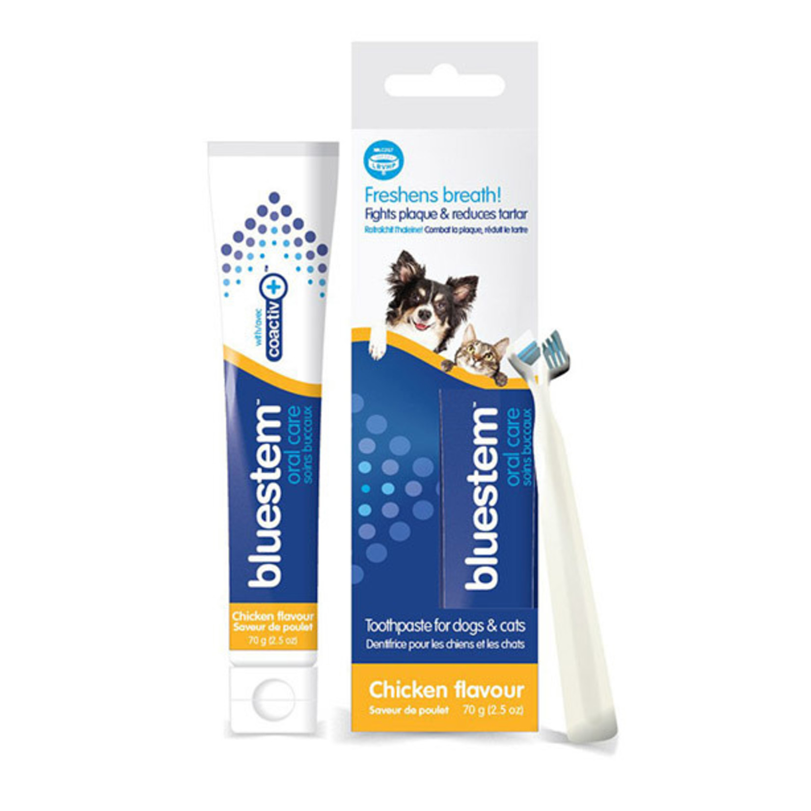 Bluestem Oral Care Toothbrush + Toothpaste chicken flavoured Combo 70g