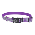 Reflective Purple Daisy Collar L 18"-26"