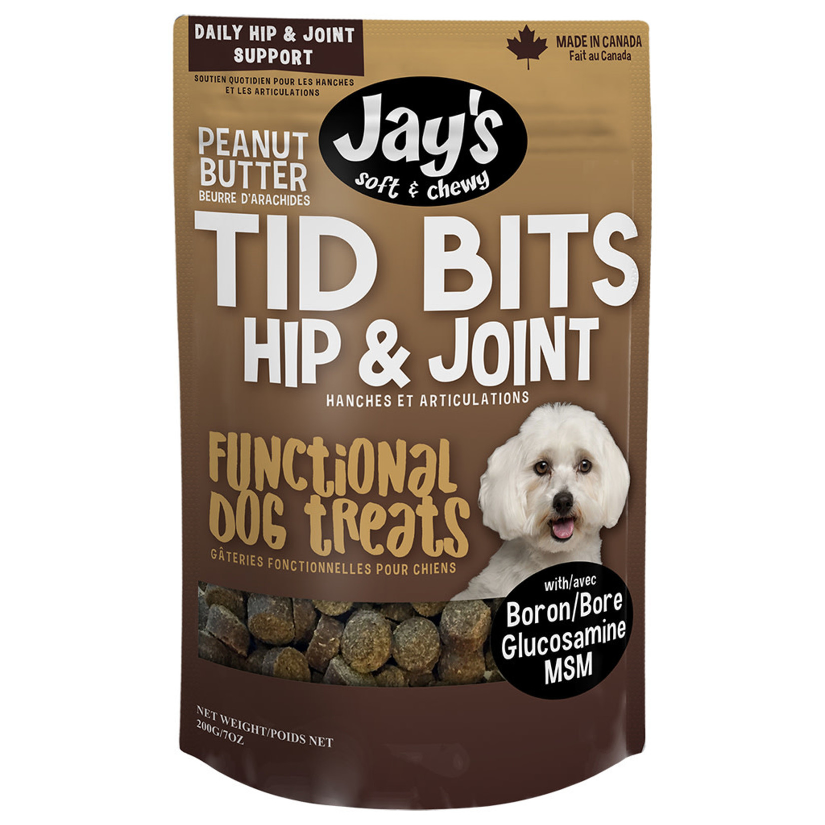 Jays Dog Tid Bits Peanut Butter hip + Joint 200GM