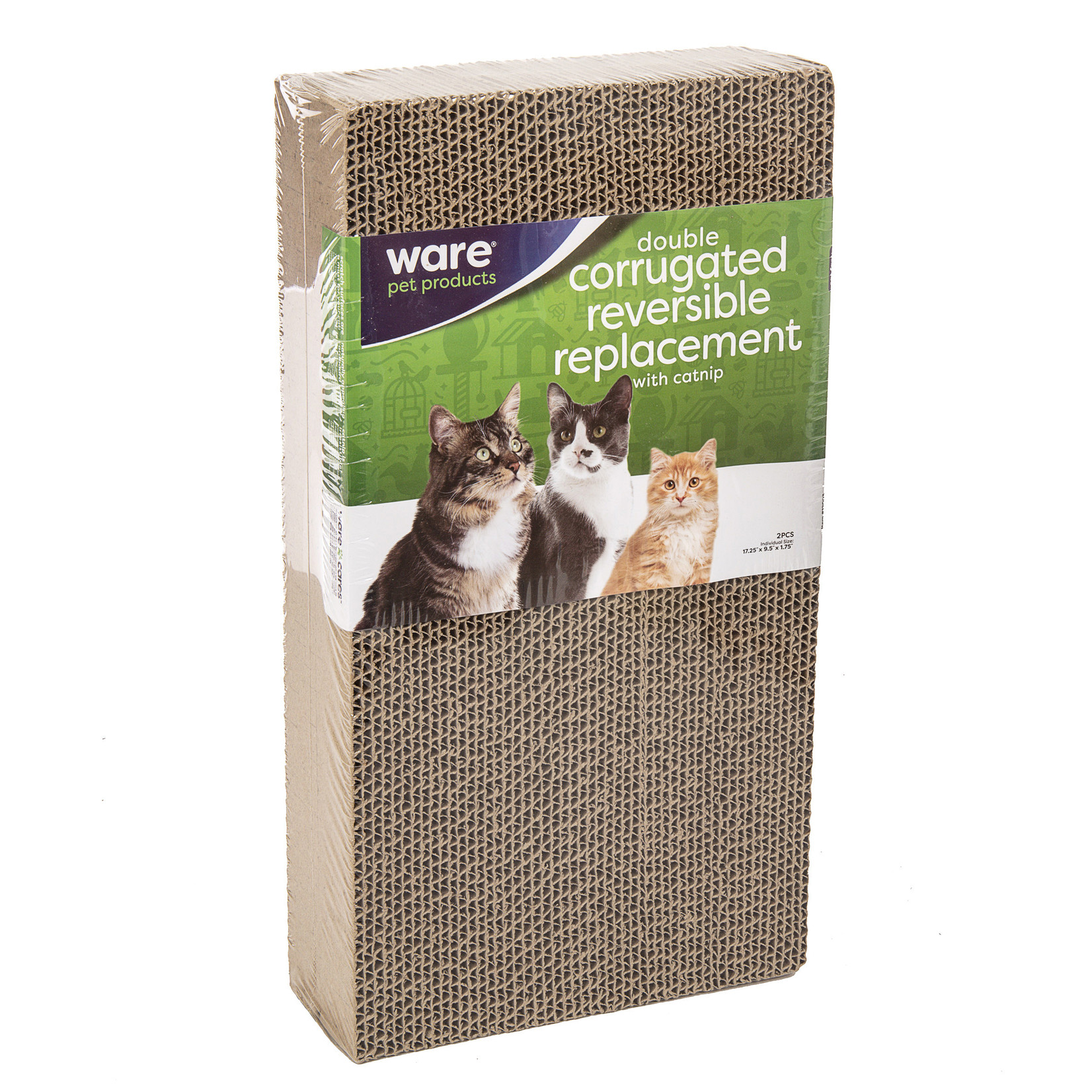 Cat Scratcher Corrugated Reversible Replacement + catnip  Double 2pcs