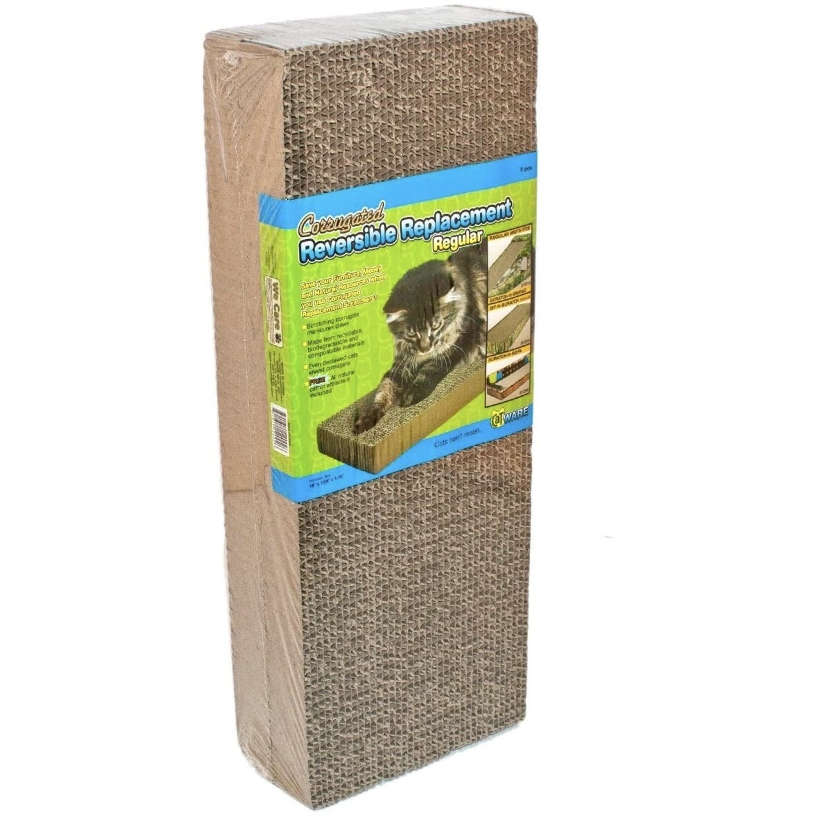 Cat Scratchy Corrugated Reversible Replacement +Catnip Regular  2 pcs