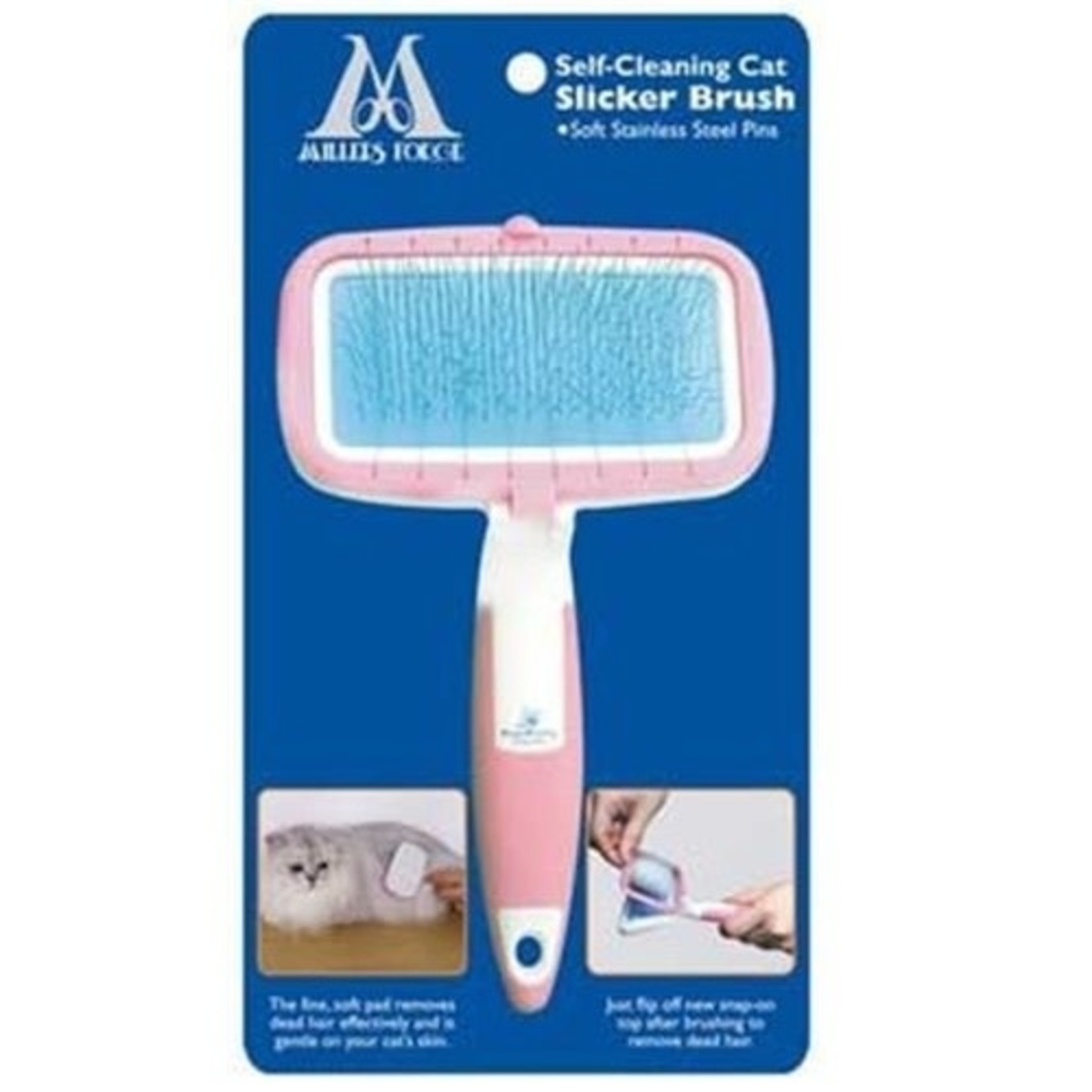 Millers Forge Self Cleaning Soft Slicker Brush Small Cat