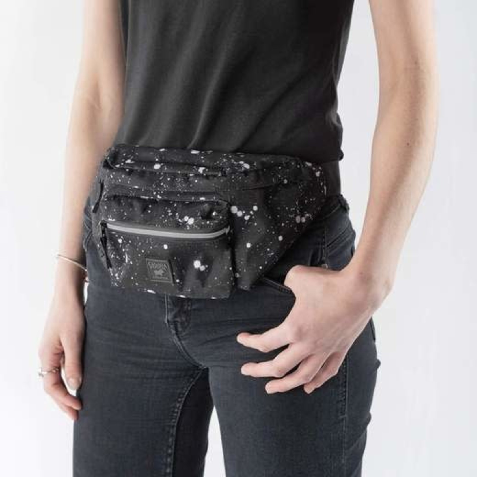 Canada Pooch Canada Pooch Fanny Pack Black Splatter