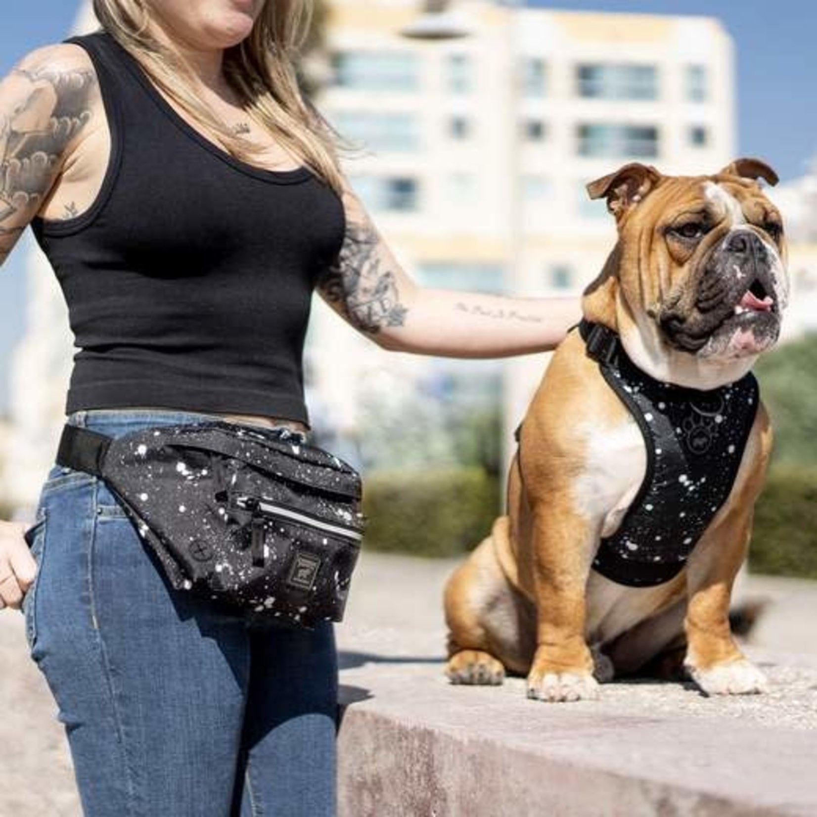 Canada Pooch Canada Pooch Fanny Pack Black Splatter