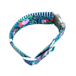 Flower Stripe Dog Collar M 12"-18"