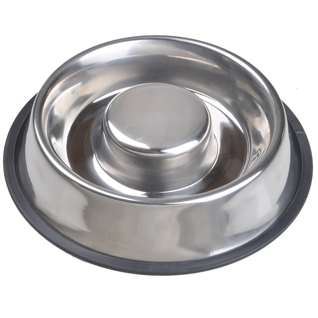 dog slow feeder stainless steel
