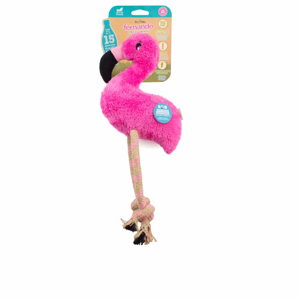 Beco Flamingo Medium Dog Toy Pet Station