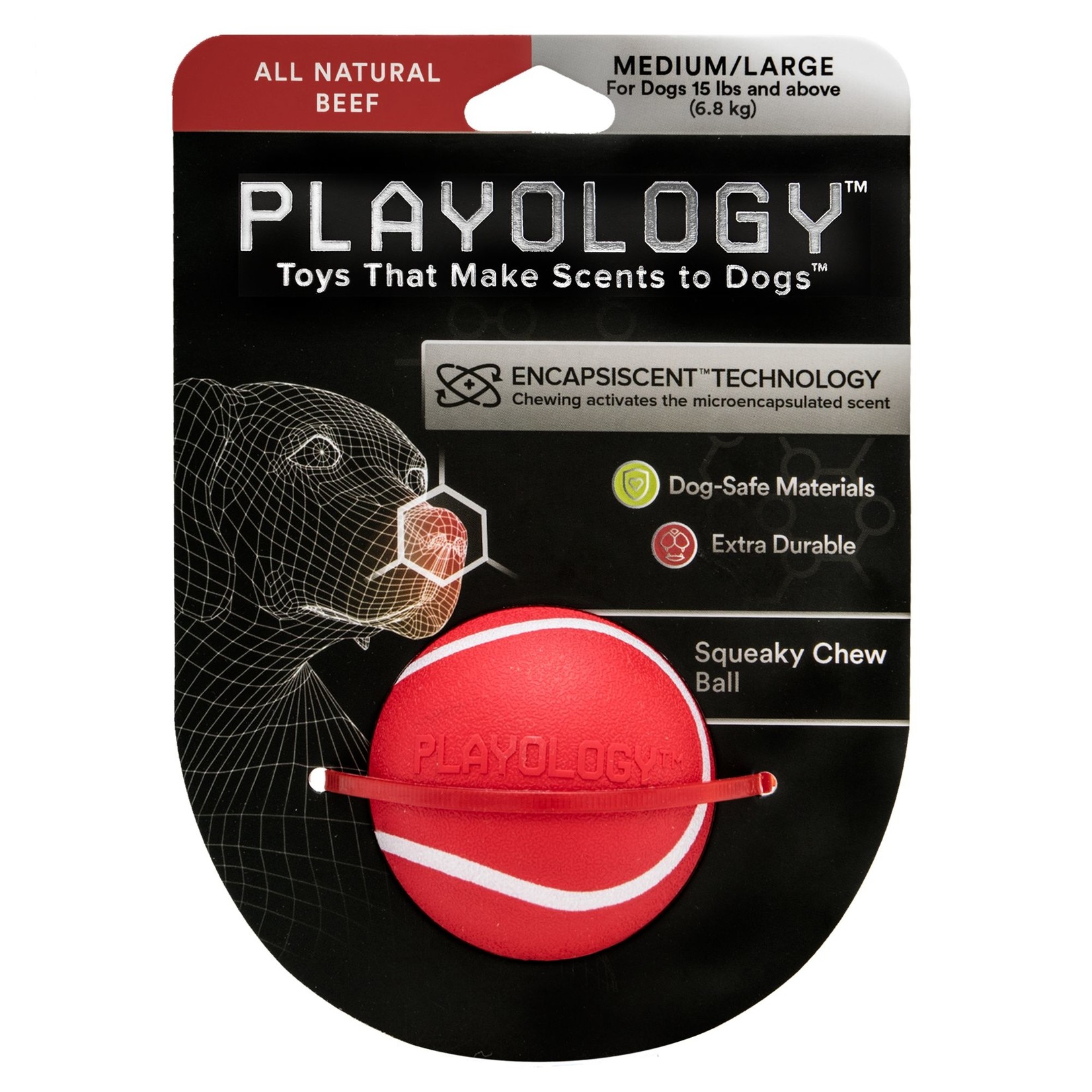 Playology  Squeaky Chew Ball Dog Toy