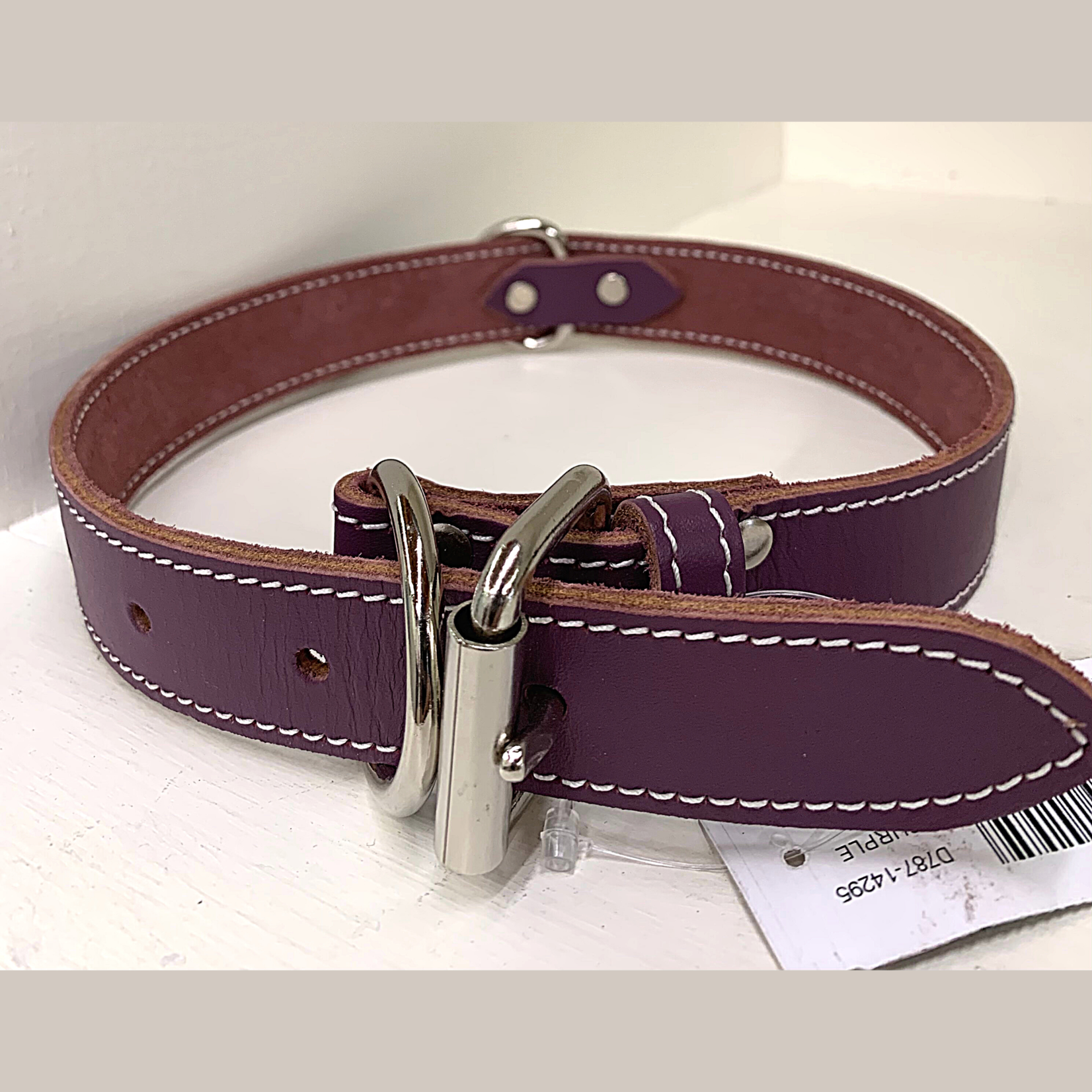 Leather Collar Purple