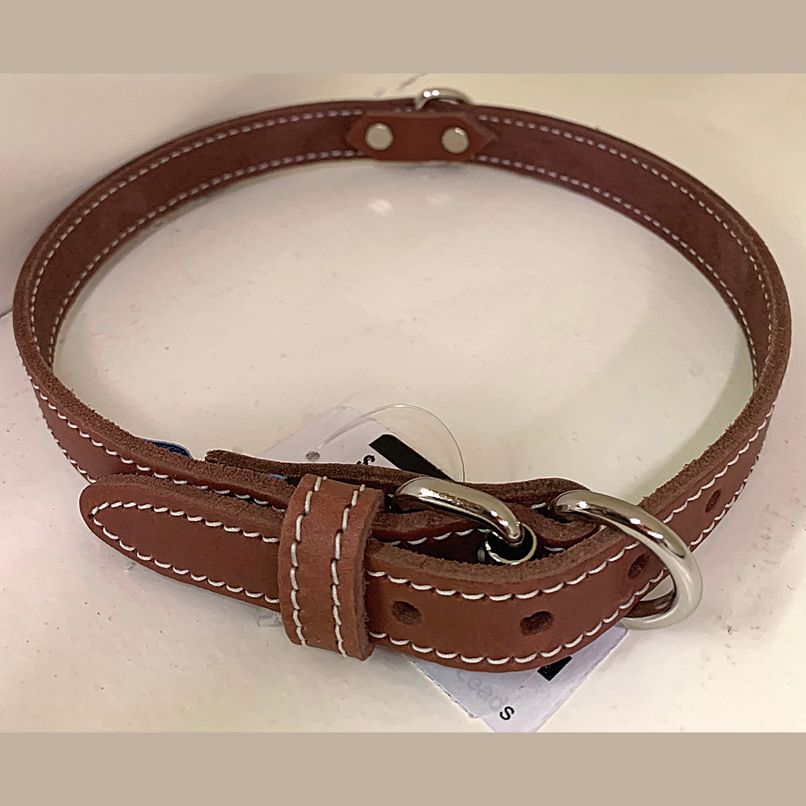 Leather Collar Brick Brown