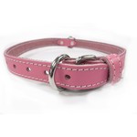 Lacets Arizona Leather Collar Pink