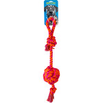 Knotty Rope Handle & Tail pink & orange 25in