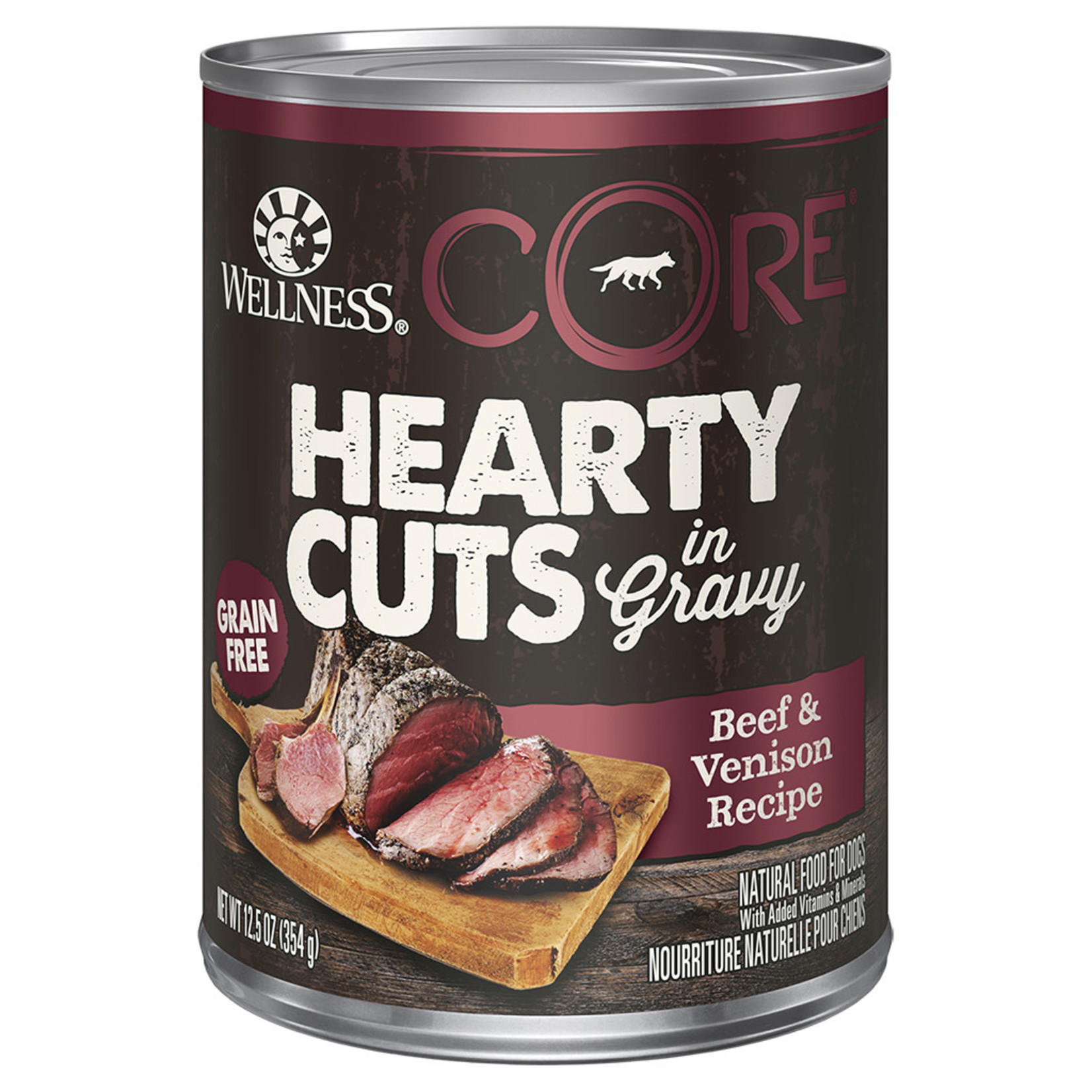 Wellness Hearty Cuts Beef & Venison Dog Can 12.5 oz