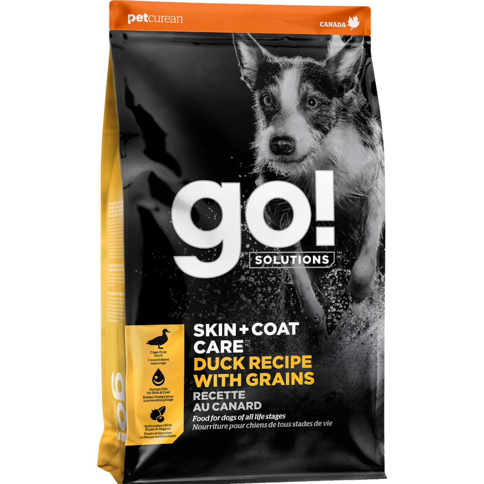 Go! Go! dog  skin and coat care duck recipe with grains