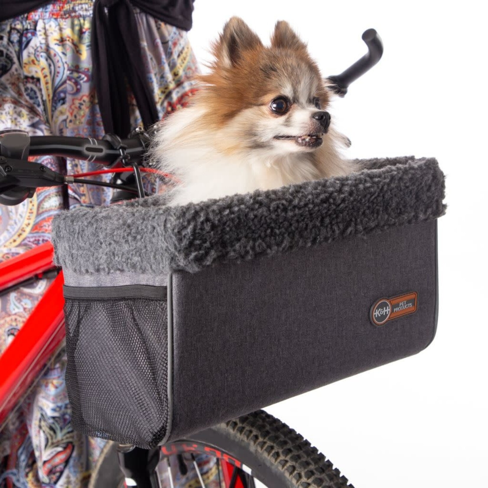 K&H Pet Travel Bike Basket Gray