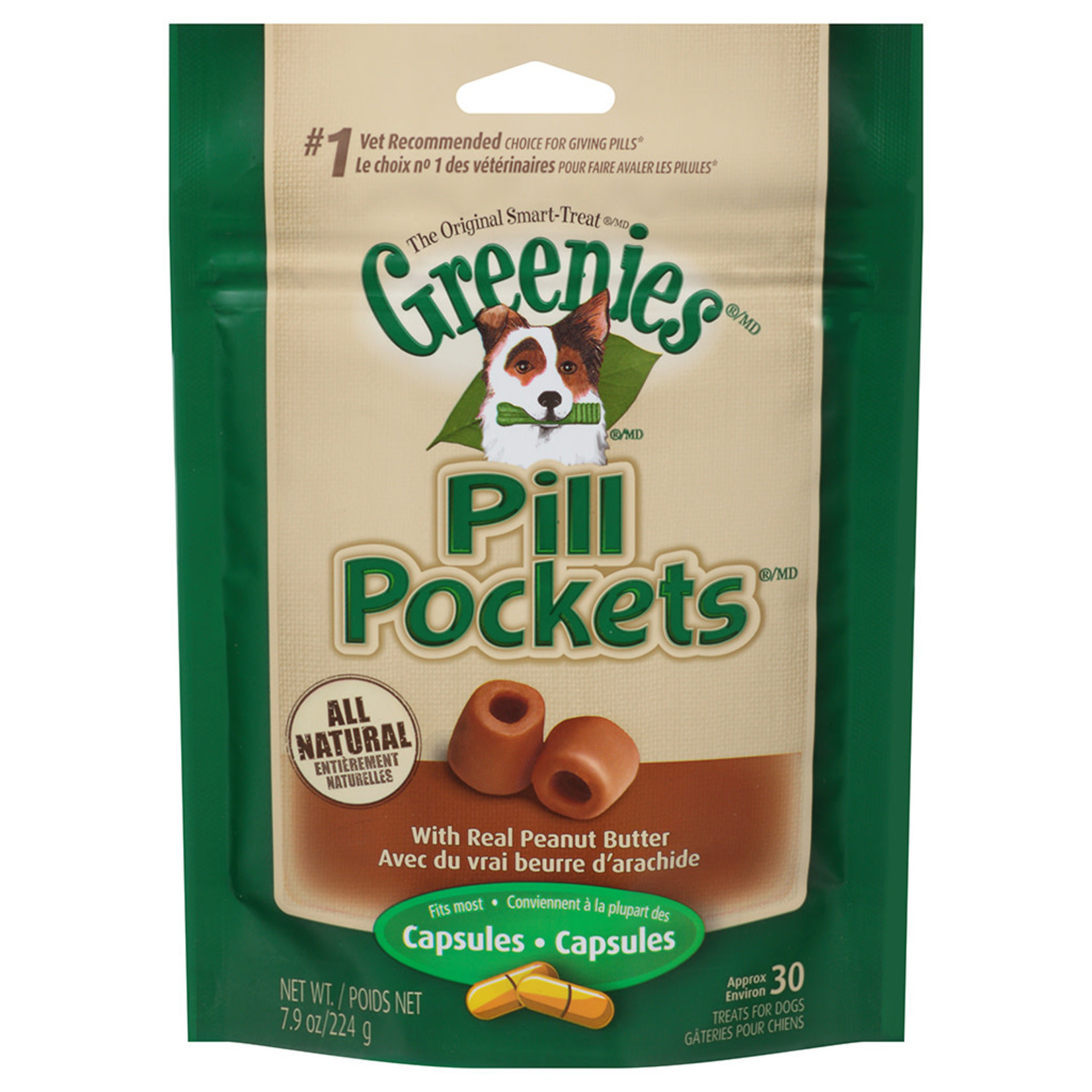 Greenies Pill Pockets Peanut Butter 30 capsules 7.9oz