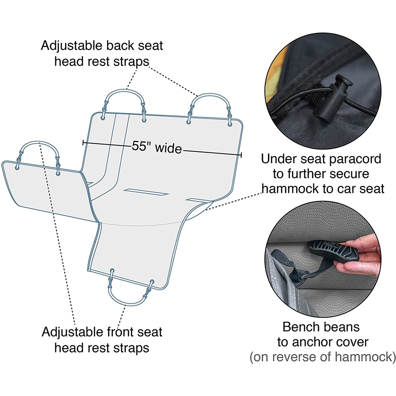 Kurgo Wander Hammock car seat cover