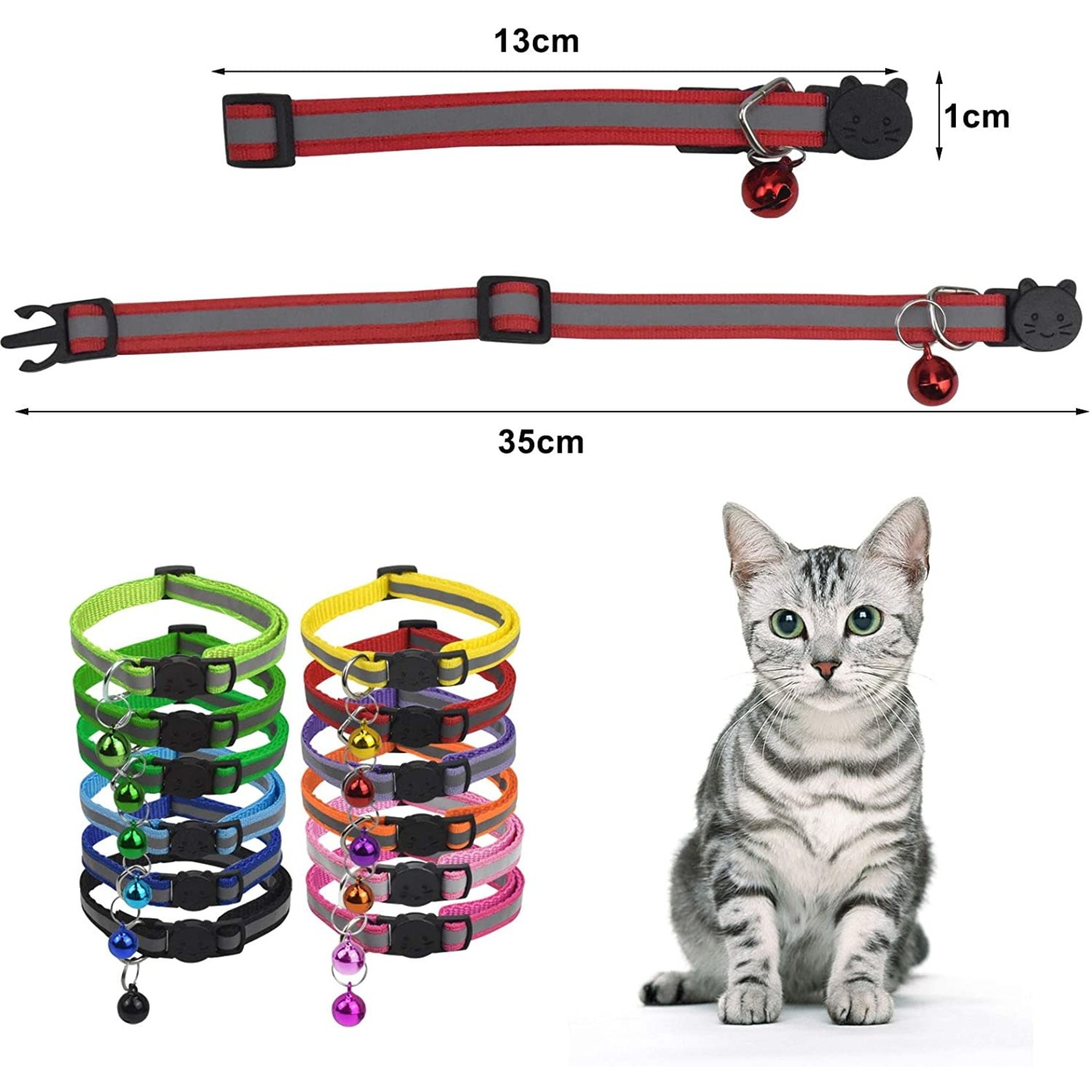 Breakaway Reflective Cat Collar with Bell