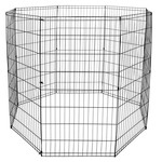 Exercise Pen black  8 panels XXLarge 48 in