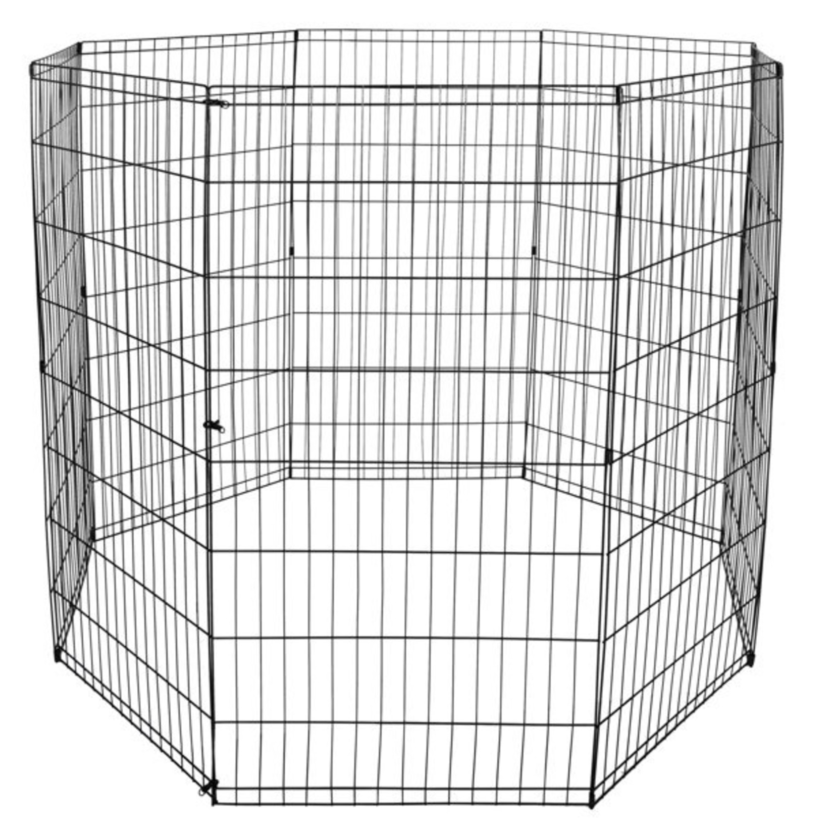 Exercise Pen black  8 panels XXLarge 48 in