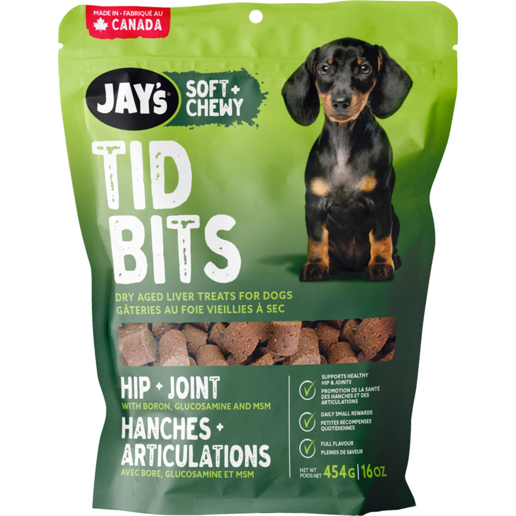 Jays Dog Tid Bits Hip + Joint 454GM