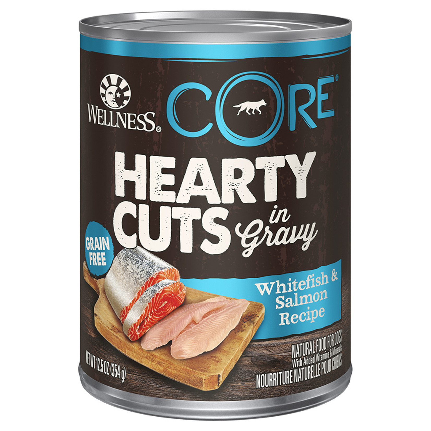 Wellness Hearty Cuts White fish & Salmon Dog Can 12.5 oz