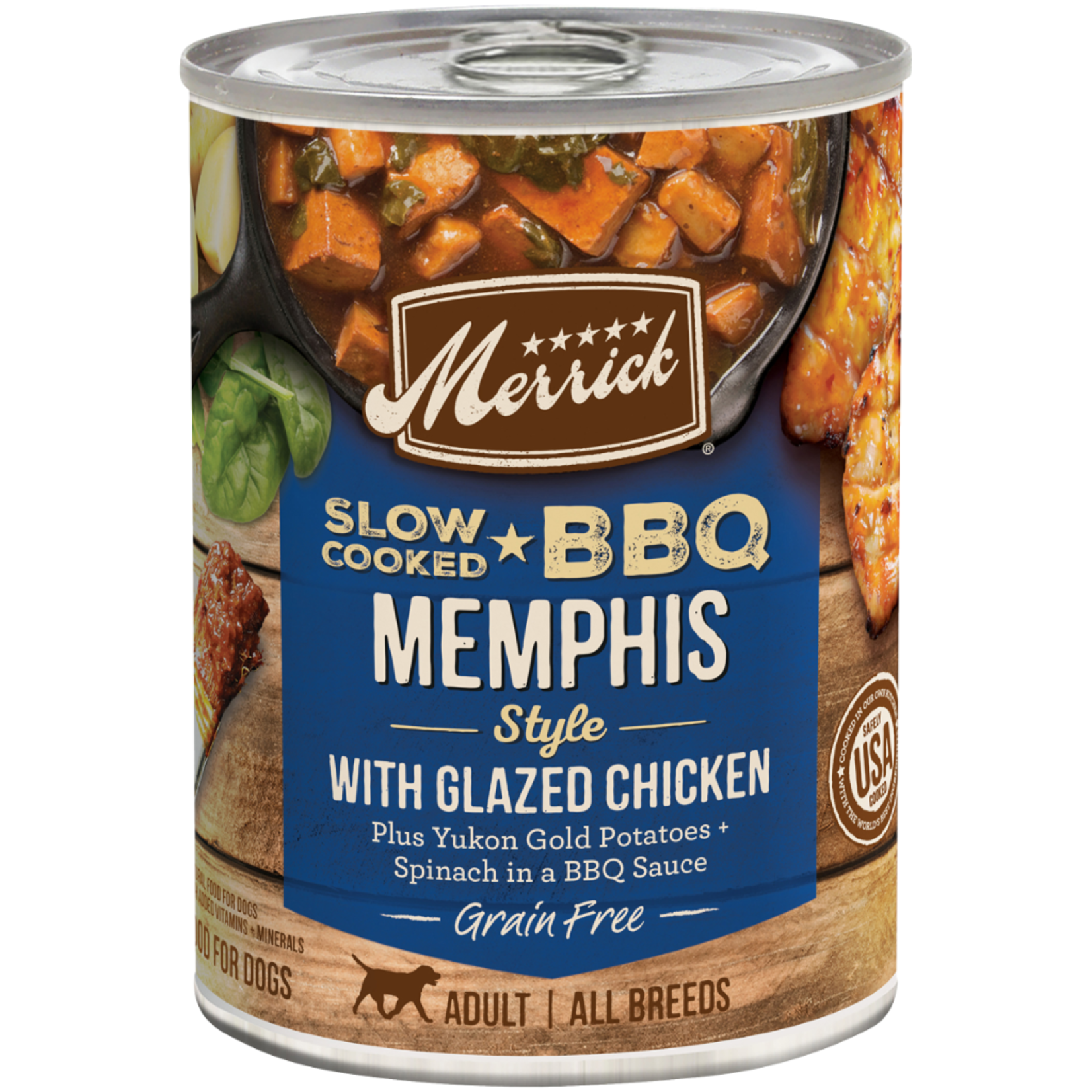 Merrick Merrick  BBQ Memphis Style Chicken Dog Can 12.7 oz