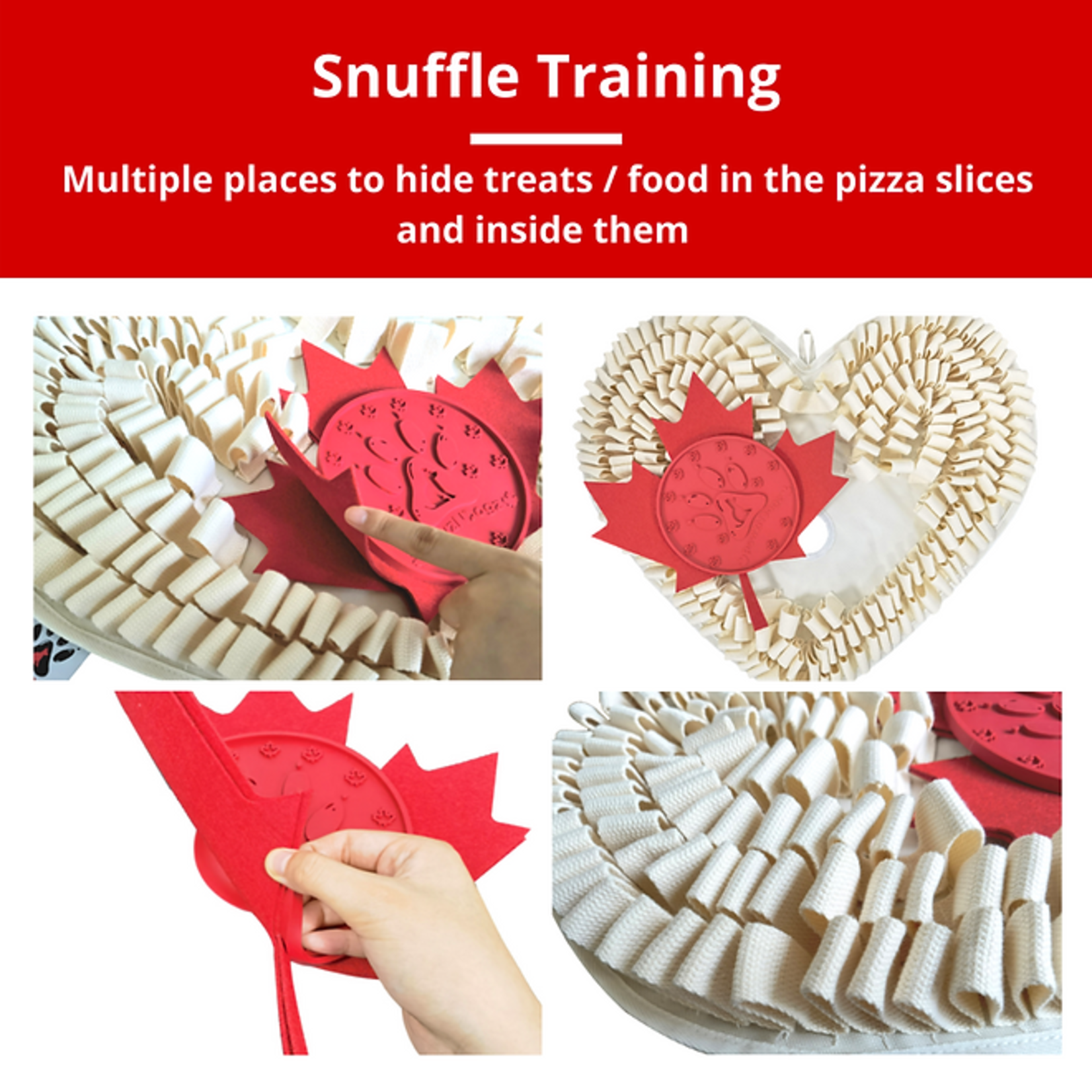 Anti-Bite Hearts Snuffle Mat with licking pad