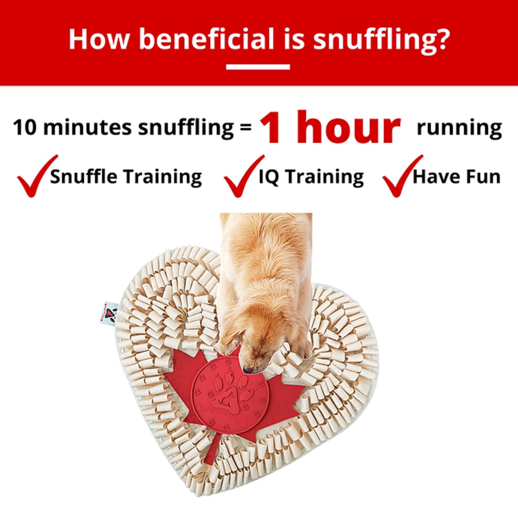 Anti-Bite Hearts Snuffle Mat with licking pad