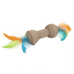 Corrugated Barbell Roller feather cat toy