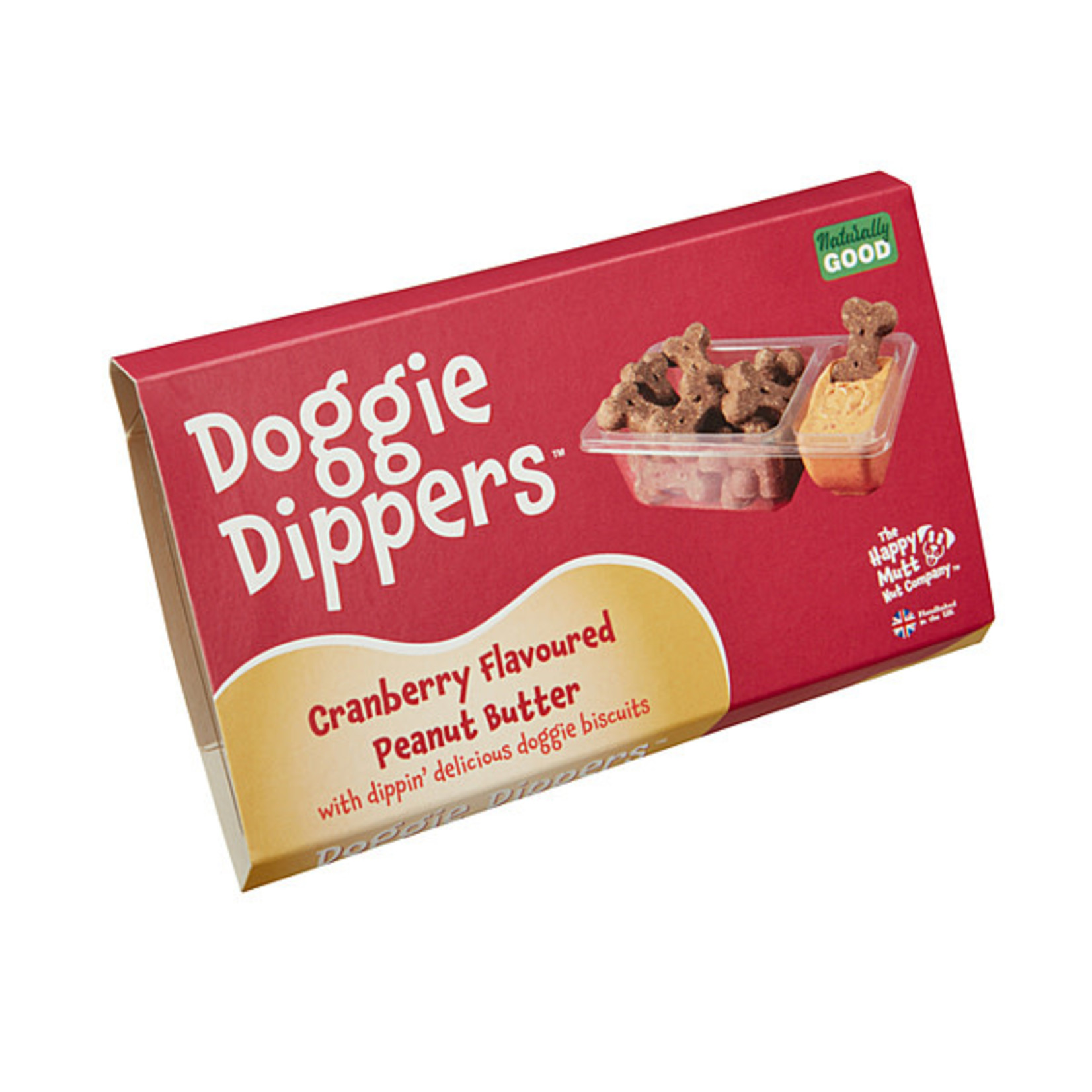 Happy Mutt Nut Doggie Dipper Tray Cranberry Flavoured Peanut Butter 100g