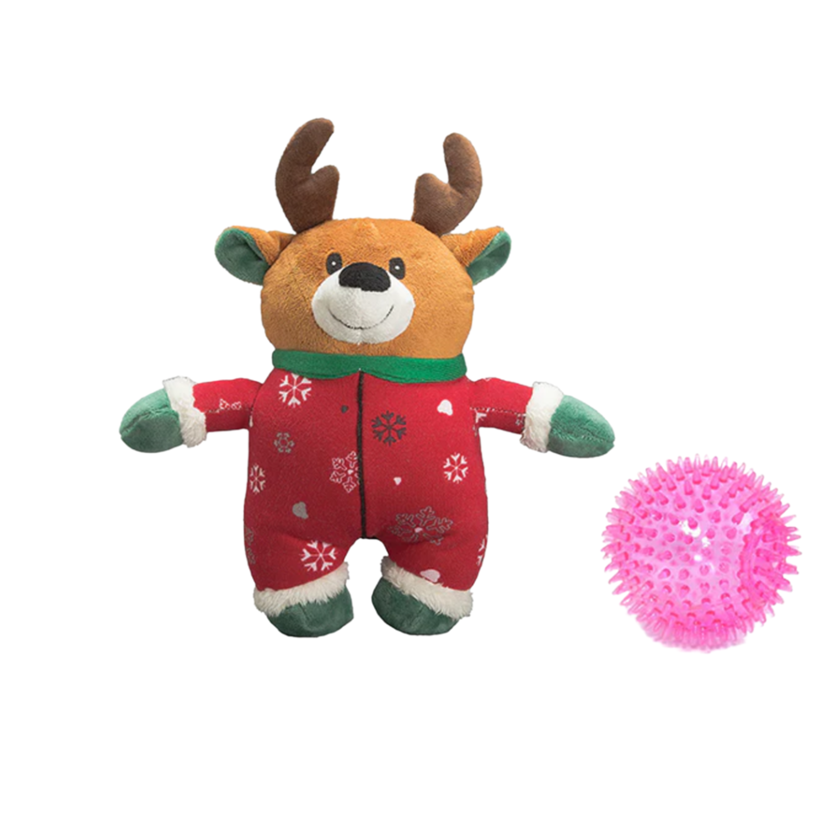 XMAS Reindeer Prickle Ball in Onesie